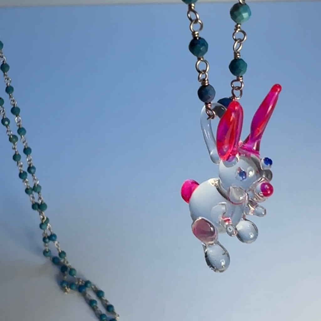 Glass Hare Necklace