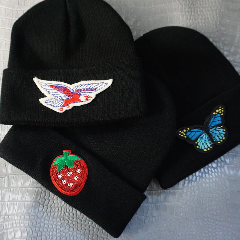 Butterfly eagle strawberry Beanie hat - Heyltje Rose Shop
