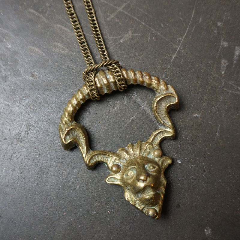 Brass Goat Necklace - Heyltje Rose Shop
