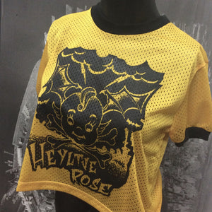 Crossbones Baby Crop Jersey t-shirt - Heyltje Rose Shop