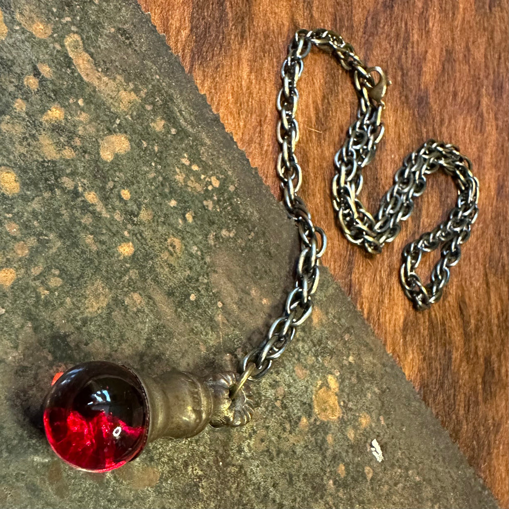Ruby Red Lariat Necklace - Heyltje Rose Shop