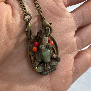 Jade & Brass Buddha Necklace - Heyltje Rose Shop