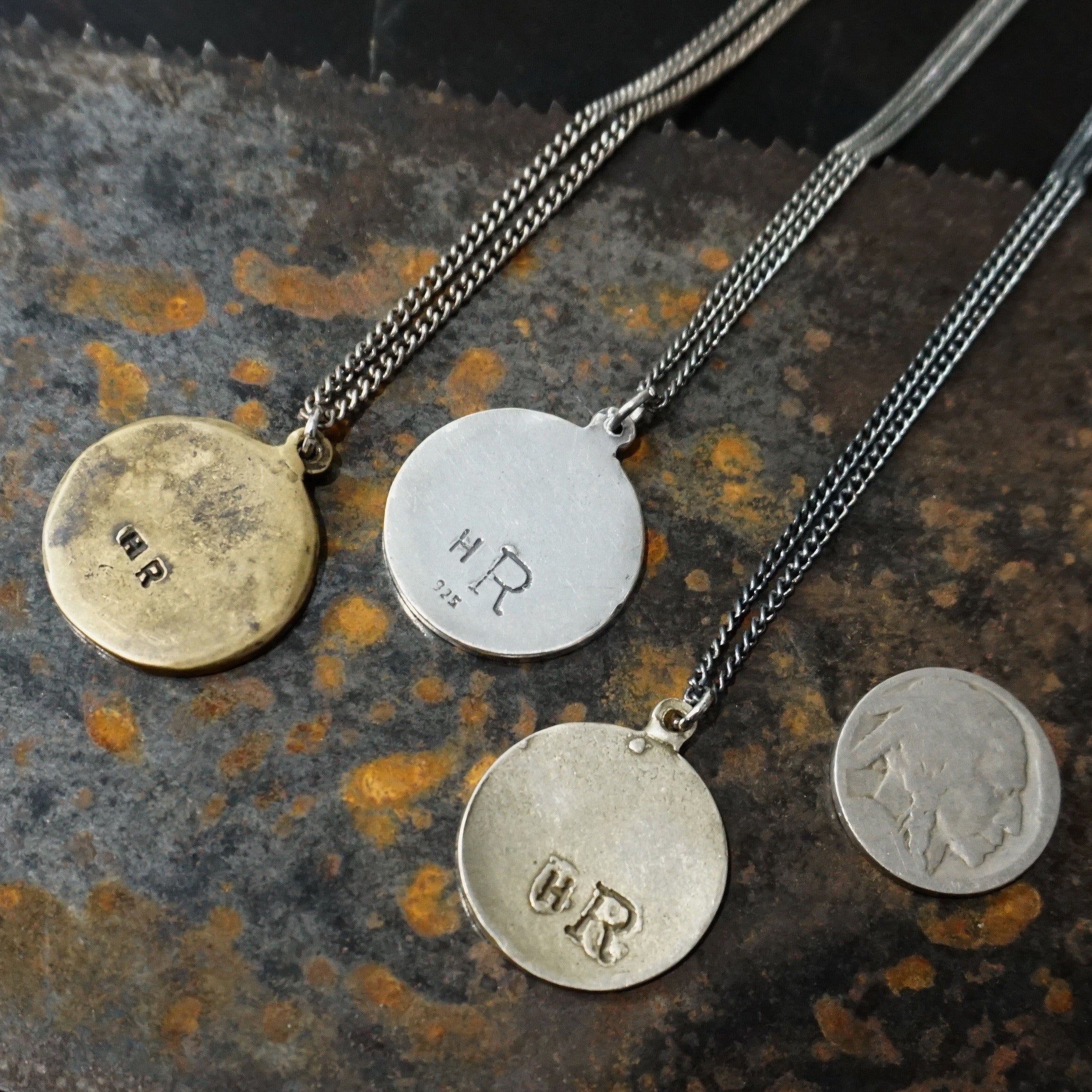 patches necklace engraved