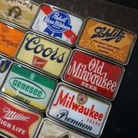 Vintage Beer and Champagne Label Coors Pabst Old Milwaukee Belt Buckles